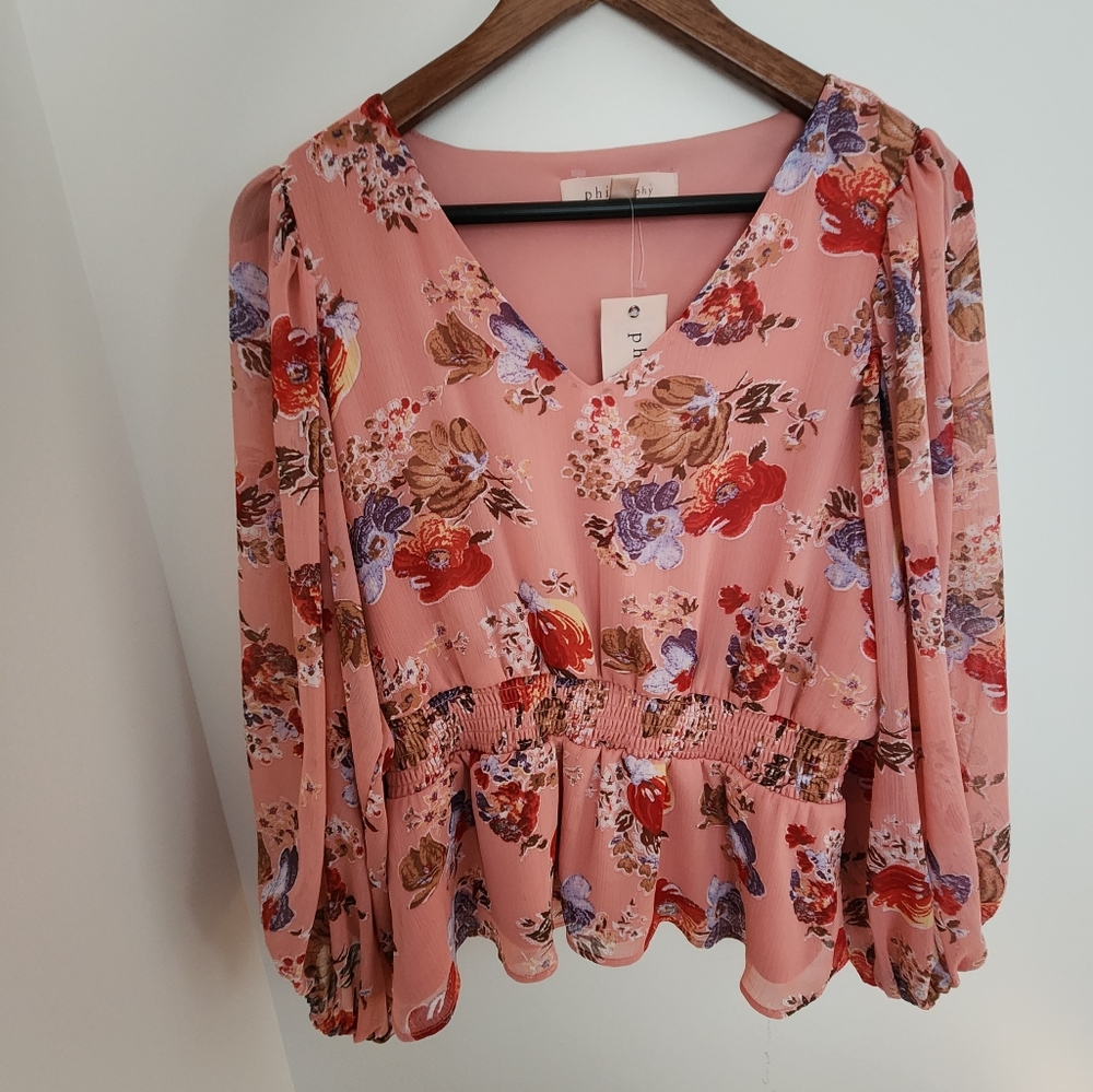 Philosophy long sleeve floral top - Picture 10 of 11